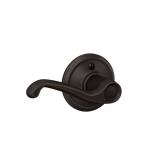 Schlage F170 FLA 716 LH Left Handed Flair Door Lever, One Sided Non-Turning Dummy Door Handle, Aged Bronze