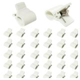 Greenhouse Clamps for 1/2 Inch PVC Pipe, Greenhouse Hoops,Support Frame, Grow Tunnel,Plant Support Garden Stakes. White Garden Clips For Fixing Plant Cover, Plastic Sheeting, Film Row Cover, Net.