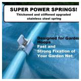 Greenhouse Clamps for 1/2 Inch PVC Pipe, Greenhouse Hoops,Support Frame, Grow Tunnel,Plant Support Garden Stakes. White Garden Clips For Fixing Plant Cover, Plastic Sheeting, Film Row Cover, Net.