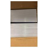 bUCLA White and Silver Square Plastic Plates - 6inch Disposable Dessert Plates - Suitable for Weddings, Parties, Christmas