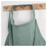 Blissful Diary Muslin Nursing Cover for Breastfeeding, Breathable Breastfeeding Cover up with Arch Neckline for Women, Nursing Apron (Roman Green)