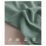 Blissful Diary Muslin Nursing Cover for Breastfeeding, Breathable Breastfeeding Cover up with Arch Neckline for Women, Nursing Apron (Roman Green)