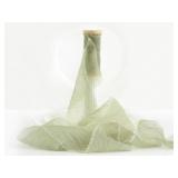 HUIHUANG Sage Green Chiffon Ribbon 3 inch x 12 Yards Handmade Fringe Chiffon Silk Ribbon for Gift Wrapping Flower Bouquet Wedding Bridal Invitations Home Decor Hairs DIY Crafts