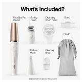 Braun Face Epilator Facespa Pro 911, Facial Hair Removal for Women, Hair Removal Device, 3-in-1 Epilating, Cleansing Brush and Skin Toning with 3 Extras