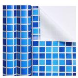 Nuanchu Vinyl Pool Liner Patch Self-Adhesive PVC Repair Patch for Swimming Pools Inflatable Boat(Checkered,12 x 40 Inch)