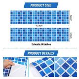 Nuanchu Vinyl Pool Liner Patch Self-Adhesive PVC Repair Patch for Swimming Pools Inflatable Boat(Checkered,12 x 40 Inch)