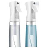 2 Pack Continuous Spray Bottles - Ultra Fine Mist Sprayer | Water Spray Bottle For Hair Mister Spray Bottle | Hair Spray Bottles For Hairstyling, Cleaning, Salons - 2pk 6.8 OZ / 200 ML