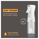 2 Pack Continuous Spray Bottles - Ultra Fine Mist Sprayer | Water Spray Bottle For Hair Mister Spray Bottle | Hair Spray Bottles For Hairstyling, Cleaning, Salons - 2pk 6.8 OZ / 200 ML