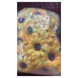 Coferset 100pcs Fake Sunflower Heads with Stems, 2.4\" Sunflower Artificial Silk Flower Heads for Party Baby Shower Wedding Making Handicrafts Home Decor