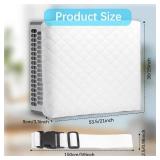 Indoor Air Conditioner Cover for Indor Windows Units Inside AC Protector for Air Conditioner 21 x 15 x 3.5 Inches with Anti-Slip liner White Slim Window Air Conditioner Protective Cover
