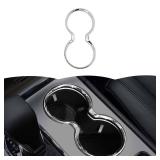Cup Holder Trim Cover Frame Decorative Interior Accessories for Jeep Grand Cherokee 2011-2021 (Chrome)