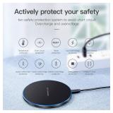 20W Fast Wireless Charger Pad,Wireless Phone Charging Station Compatible with iPhone 17 Pro/16/15/14/13/12/11/SE/X/AirPods,15W Fast Charge for Samsung Galaxy S25/S24/S23/S22/S21/Note/Buds,Pixel