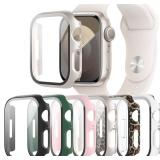 3 Case Compatible with Apple Watch Series 11 10 42mm with Tempered Glass Screen Protector, QCKANLJ Ultra-Thin Hard PC Protective Face Cover Bumper for iWatch 11/10 42 mm