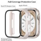 3 Case Compatible with Apple Watch Series 11 10 42mm with Tempered Glass Screen Protector, QCKANLJ Ultra-Thin Hard PC Protective Face Cover Bumper for iWatch 11/10 42 mm