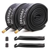 Heavy Duty Bike Tubes 2PCS 12\"/14\"/16\"/ 20\"/ 24\"/ 26\"/27.5\"/28\"/29\" x1.75/1.9/2.0/2.1/2.125 Schrader Valve Bicycle Inner Tubes (26x1.75/2.125)