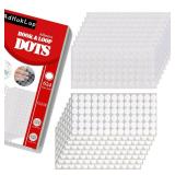 Adhoklop Thin Clear Dots with Adhesive Hook and Loop Nylon Transparent Sticky Back Glue Tapes 0.59 Inch Diameter Fastener for School Classroom Teacher Supplies (Clear)