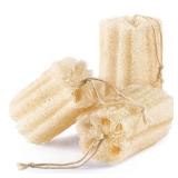 RIYNIBIY 3PCS Egyptian Natural Loofah Exfoliating Body Scrubber, Natural Real Egyptian Loofah Sponge Bath & Shower Scrub exfoliating loofah for Women and Men, Luffa Sponges for Face, Back & Body