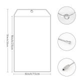 Extra Large Golf Luggage Tag 9\" x 6\" Travel Luggage Bag Tag Plastic Clear Tag Waterproof Zipper Pouch PVC Luggage Tag Shipping Label Holders with Sturdy Steel Loop for Golf Club