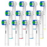 Replacement Toothbrush Heads Compatible with Oral B Braun, 12 Pcs Professional Electric Toothbrush Brush Heads Compatible with Oral B Replacement Heads Refill 7000/Pro 1000/9600/500/3000