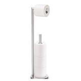 Toilet Paper Holder Stand, Toilet Paper Stand Brushed Nickel, Free Standing Toilet Paper Holder, Toilet Paper Storage by Bathth