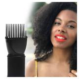 Segbeauty Blow Dryer Comb Attachment, Black Brush Attachments for Hair Dryer Concentrator Nozzle 1.69-1.76in and 2.12in, Pro Hairdressing Styling Salon Tool to Straighten Detangle Curly Natural Hair