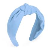 Etercycle Headband for Women, Knotted Wide Headband, Yoga Hair Band Fashion Elastic Hair Accessories for Women (Light Blue)