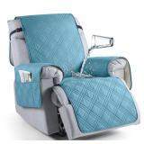 TAOCOCO 100% Waterproof Recliner Chair Cover, Non Slip Recliner Covers for Recliner Chair with Pocket, Washable Reclining Chair Cover Furniture Protector for Kids, Pets(23.6