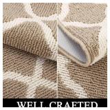 SHACOS Door Mats 24\"x36\" Indoor Washable Doormats Non Slip Rubber Backing Entryway Rug Entrance Entry Rug Floor Mat for Home Kitchen Laundry, Beige
