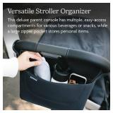 UPPAbaby Carry-All Parent Organizer / Fits on Vista, Cruz, Minu, Minu Duo, G-Series Strollers / Secure Zippered Pocket + Beverage Compartments