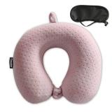 Gosider Neck Pillows for Sleeping Travel Pink Travel Pillow Comfortable U Shape Memory Foam Pillows Neck and Head Support Portable Travel Neck Pillow Suitable for Planes, Trains, Self-Driving Cars