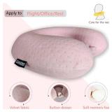 Gosider Neck Pillows for Sleeping Travel Pink Travel Pillow Comfortable U Shape Memory Foam Pillows Neck and Head Support Portable Travel Neck Pillow Suitable for Planes, Trains, Self-Driving Cars