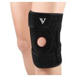JHVW Knee Brace for Women & Men with Side Stabilizers & Patella Gel Pads for Knee Pain,Knee Compression Sleeve with Straps