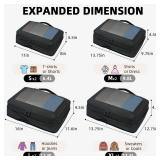 BAGAIL 4 Set/6 Set/8 Set Compression Packing Cubes Travel Accessories Expandable Packing Organizers (Square Mesh, 06-Black)