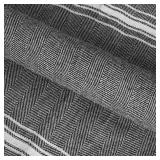 Belizzi Home Peshtemal Turkish Towel Chevron Beach Towels Oversized 36x71 Set of 6, Beach Towels for Adults, Soft Durable Absorbent Extra Large Bath Sheet Hammam Towel - Black