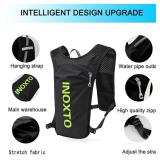 INOXTO Running Hydration Vest Backpack,Lightweight Insulated Pack with 1.5L Water Bladder Bag Daypack for Hiking Trail Running Cycling Race Marathon for Women Men (Black Green)
