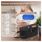ZDJYCH Breast Milk Cooler Travel Bag,Portable Insulated Bag with 2 Ice Packs,Holds 5-7 Frozen Milk,Fits Narrow Breast Milk Storage Bags, Essential for Nursing Moms Travel/Daycare,Thickened Version