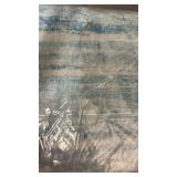 MUJOO Small Rug Washable,2x3 Area Rugs for Entryway Entry Entrance Bedroom Bathroom,Modern Abstract Low Pile Throw Rug,Front Door Mat Non Slip Accent Neutral Carpet Indoor Blue