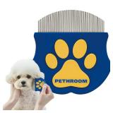 [PETHROOM] Professional Eye Comb for Pets | Stainless Steel Tear Stain Remover for Cats & Dogs | Gentle Round-Head Grooming Tool | Compact & Portable for Eye Gunk Removal