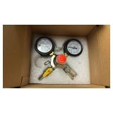 Co2 Regulator for Kegerator - CGA320 Draft Beer Regulator, Dual Gauge Brewing Keg Regulator, Kegerator Parts, Kegerator Accessories, Co2 Pressure Regulator with 2 Hose Clamps
