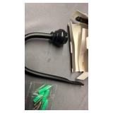 Hion Curtain Holdbacks Black 2pcs, Curtain Tiebacks Wall Mounted Curtain Hooks Holders for Drapes