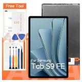 THIRDPOLE for Samsung Galaxy Tab S9 FE Screen Replacement LCD Display SM-X510, SM-X516B Touch Screen Digitizer Full Assembly,with Tools(Black)