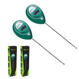 XLUX Soil Moisture Sensor Meter Water Monitor, Hygrometer for Gardening, Farming,Plants, No Batteries Required, 2 Pack