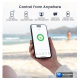 Veise VE017G Wi-Fi Keyless Entry Door Lock with Fingerprint, App Remote Control, Smart Locks for Front Door, Electronic Keypad Deadbolt, Auto Locking, Waterproof, Easy to Install, Satin Nickel