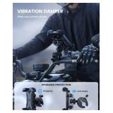 Lamicall Motorcycle Phone Mount Holder - [Dual Vibration Dampener] [Upgrade Handlebar Clip] Motorcycle Cell Phone Holder, Bike Phone Mount, Fit iPhone 16/15/14/13 Pro Max, 4.7-6.7\" Phones, Black