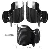Hot Roller Clips Hair Curler Claw Clips Replacement for Women Girls Hair Section Styling (Black)