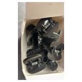 Hot Roller Clips Hair Curler Claw Clips Replacement for Women Girls Hair Section Styling (Black)