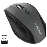 E-YOOSO Wireless Mouse for Laptop, Portable Optical Computer Mouse, 6 Buttons, Cordless 2.4GHz with USB Receiver, 5-Level 4800 DPI, 18 Months Battery Life for PC Chromebook Windows Mac