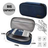 Gloppie Pencil Pouch for School, Blue Pencil Case, Zipper Pencil Box School Supplies