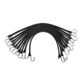 HOXWELL 21\" Rubber Bungee Cords with Hooks, Heavy Duty EPDM Bungee Cord with 150% Max Stretch, Heavy Duty Bungee Straps for Securing Tarps, Canvases, Cargo, Motorcycle, Weatherproof, Pack of 10