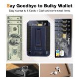 Bullroye Detachable Card Holder for iPhone 16 Pro Case Leather with Stand, fits for MagSafe, Adjustable Kickstand Wallet,Strong Magnetic Leather Case with Screen Protector (Navy, IP16 Pro-6.3inch)